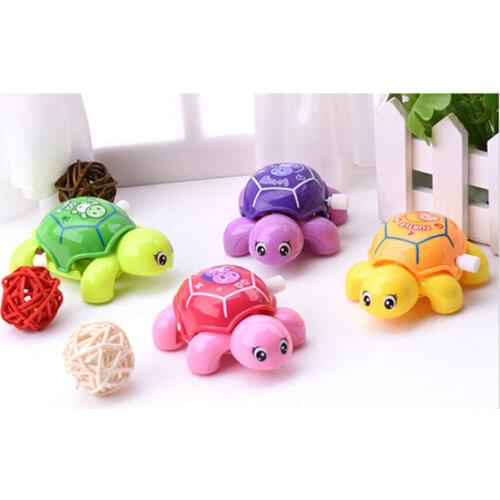 Toddler Newborn Infant Baby Unisex Toys Mini Clockwork Tortoise Cute Turtle Wind Up Toys Preschool Educatinal Random Color