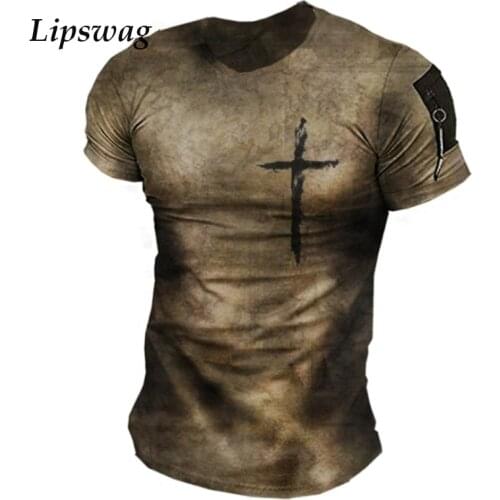 2021 Summer Fashion Mens Short Sleeve T-Shirts Casual O-Neck Tops Pullover Vintage Pattern Printed Tee Shirt For Men Streetwear