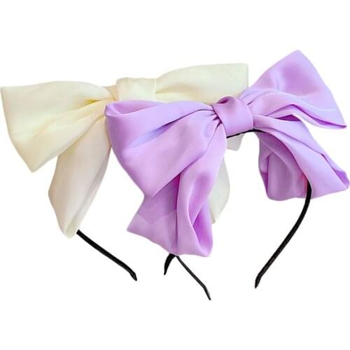New Girls Cute Colorful Big Bow Simple Headband Sweet Hair Ornament Head Band Hair Hoop Hair Accessories Headbands for Women