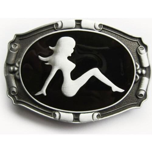 Jeansfriend New Original Truck Mud Flap Girl Biker Rider Belt Buckle also Stock in US Gurtelschnalle Boucle de ceinture