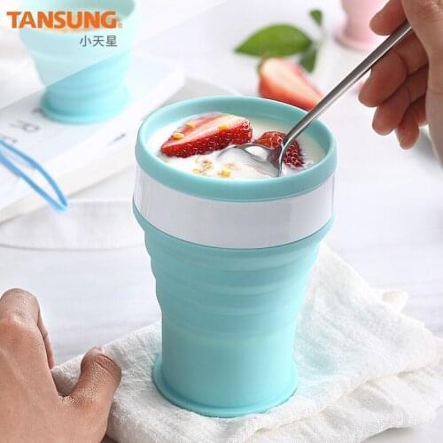 New Silicone Folding Cup Holder Water Cup Outdoor Student Practical Coffee Mug Plastic Cup Home & Garden Drinkware Mugs