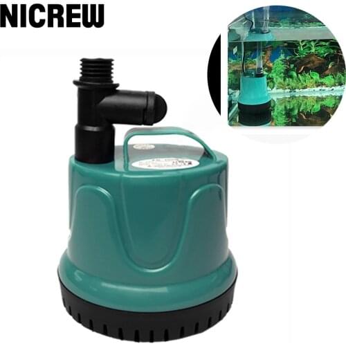 NICREW Ultra-Quiet 5/8/18/25/40/60/70W Submersible Water Fountain Pump Filter Bottom Fish Pond Aquarium Water Pump Tank Fountain