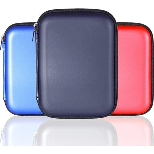 Bevigac Portable Protector 2.5 inch External Hard Drive Disk Case Bag PU Leather Protective 2.5" HDD Storage Cover Pouch Sleeve