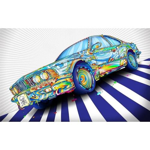 RuleMylife paint art poster for BMW car stickers decal anime cute car accessories decoration pegatinas para coche