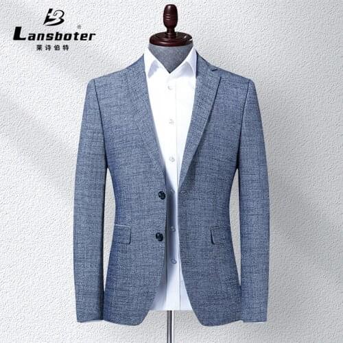 Blue Stylish Blazer Men Work Office Tuxedos Formal Wedding Party Suit Jacket Male Mens Business Slim Blazers Masculino FS-212