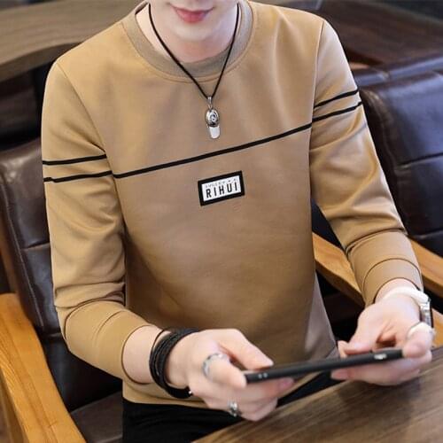 Spring 2019 A new long-sleeved t-shirt for men and a Korean version of the fashion jacket for young people trousers wholesale