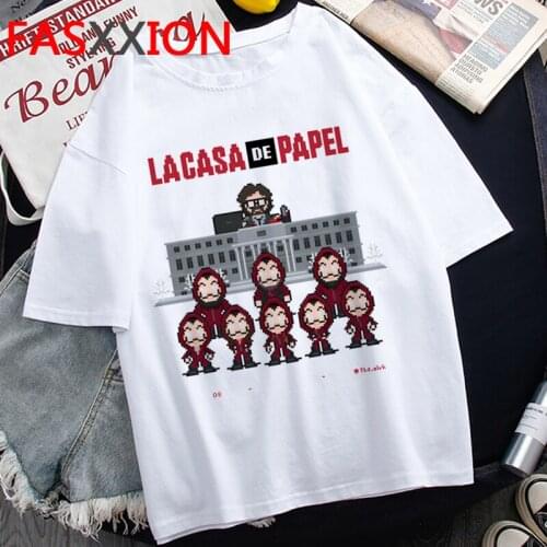 La Casa De Papel Money Heist the House of Paper Bella Ciao top tees female graphic tees women 2021 japanese print t-shirt