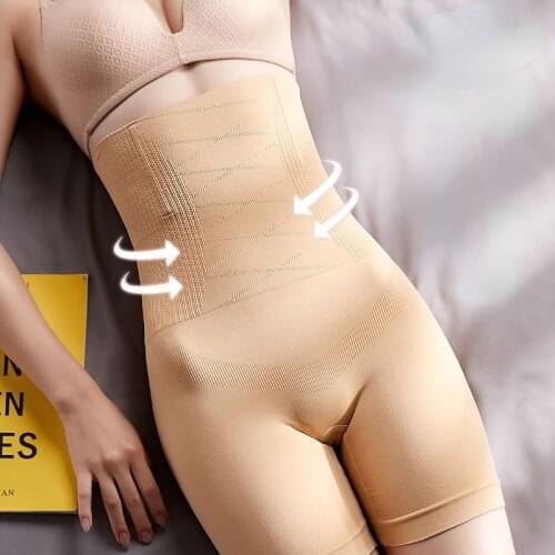 Women Breathable Body Underwear Seamless Body Shaping Ladies High Waist Belly Slimming Shorts Buttocks Lifter Waist Trainer