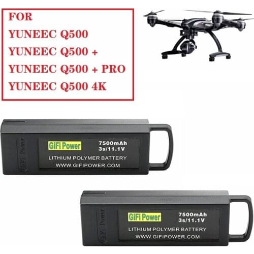 11.1V 7500mah GiFi 3S Lipo Battery Large Capacity Backup Battery for Yuneec Q500/Q500+/Q500 4K/Q500+ PRO 4K RC DRONE