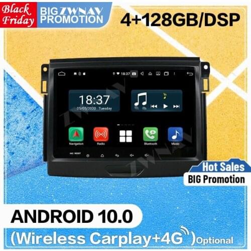 128G Carplay Android 10 screen Car DVD Player for Ford Everest Ranger T7 2015 2016 2017 BT GPS Navi Auto Radio Stereo Head unit