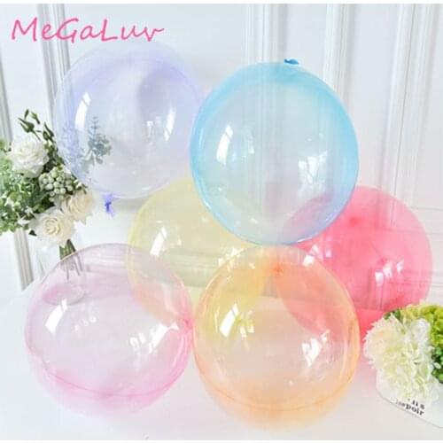 18/24/36inch Colorful Crystal Transparent Bubble Balloon Round Bobo Ball Clear Bubble Wedding Happy Brithday Party Decr Globos