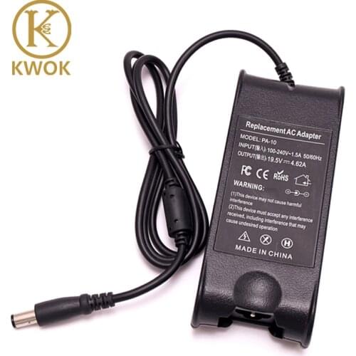 19.5V 4.62A For dell PA-10 AC Laptop Adapter Power Supply AD-90195D PA-1900-01D3 DF266 M20 M60 M65 M70 7.4x5.0mm High Quality