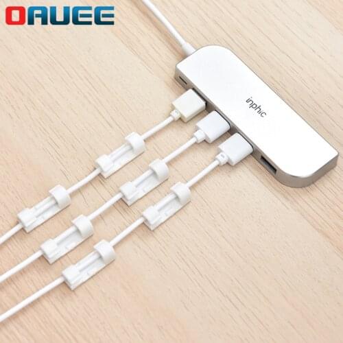 Cable Organizer Clips Cable Management Desktop & Workstation ABS Wire Manager Cord Holder USB Charging Data Line Bobbin Winder