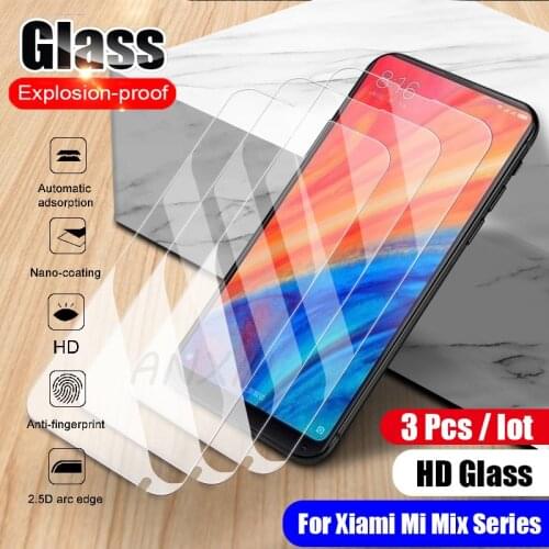 3Pcs Tempered Glass For Xiaomi Mi Mix 2 2S 3 Screen Camera Protector Full Cover Glass For Xiaomi Mi Mix 2 2S 3 Protective Film