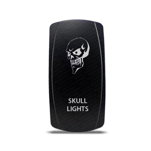 12-24V Car SKULL LIGHTS 12V 20A Toggle Rocker Switch Blue LED Light 5Pin ON OFF