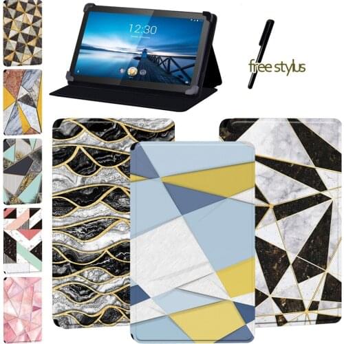 For Lenovo Smart Tab (M8/M8 LTE) 8 inch Shape Leather Stand Cover Case For Tab M10/Smart Tab (M10/M10 LTE) 10.1 Inch + Stylus