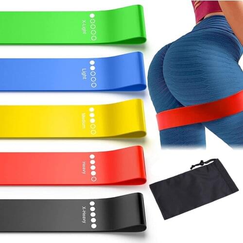 CrazyFoxs Resistance Loop Bands Workout Booty Band for Legs Butt Exercise Home Gym Crossfit Equipment 100% Nature Latex