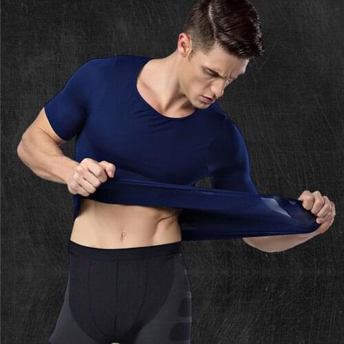 High Quality Men Jersey T-shirt Quick Dry Fitness Compression Drying Clothes Male Elastic Slimming Body Shirts Camisa Masculina