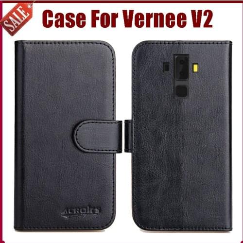 Hot Sale! Vernee V2 Case New Arrival 6 Colors High Quality Flip Leather Protective Cover Case For Vernee V2 Case