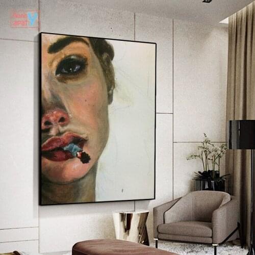 Cool Girl Poster Wall Art Print Oil Painting Modern Home Decoration Figure Painting Large Size Hd Print Picture for Living Room
