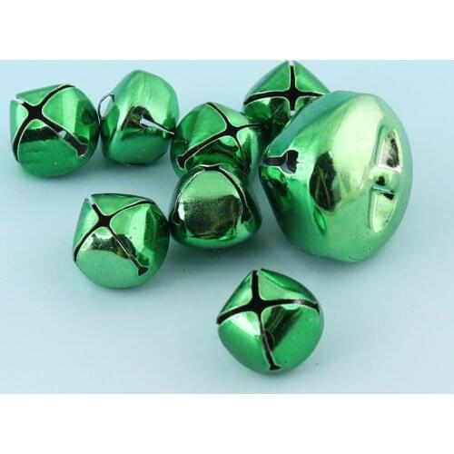 Round Jingle Bells Blocks15mm/25mm Green Christmas decoration Wedding Bells big Kettle Bells Pet Collar Bells Wands