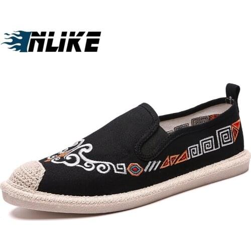 Summer Men Hemp Shoes Mens Fashion Solid Comfortable Casual Shoes