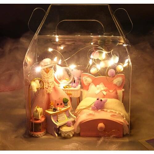 Handmade Doll House Furniture Miniatura Diy Doll Houses Miniature Dollhouse Wooden Toys For Children Grownups Birthday Gift