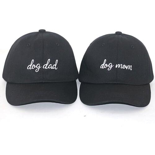 New arrival dog mom dog dad hat embroidery 100% cotton unstructured soft fashion sports baseball cap casual sun snapback