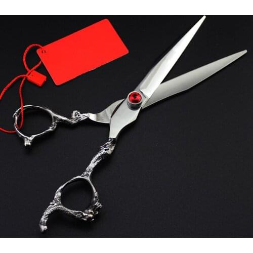 Top quality Japan steel Dragon 7 inch shears pet dog grooming cut hair scissors cutting makas berber tools hairdressing scissors