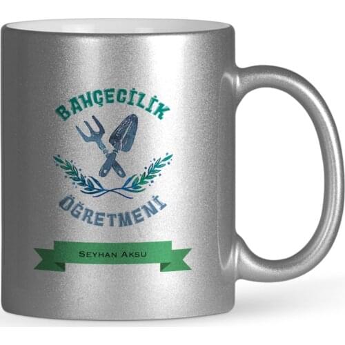 Personalized Horticulture Öğretmeni Silver Gilt Mug Cup-2
