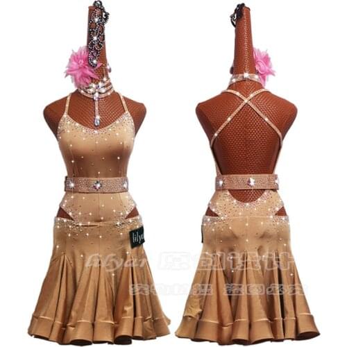 New Latin Dance Dress Competition Dress Costumes Skirt Performing Dress Adult Customize Children Red Matador Skirt Split Skirtes