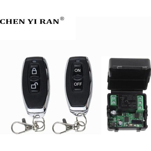 DC12V24V 10A Relay 1 CH Wireless RF Remote Control Switch Transmitter with Receiver Module 433mhz LED Remote Control