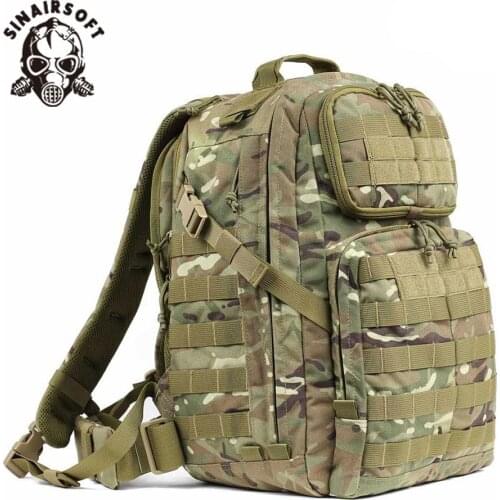 SINAIRSOFT 1000D Nylon 55 L Large Capacity Tactical Military Camo Backpack Outdoor Sport Climbing Hiking Hunting Rucksack