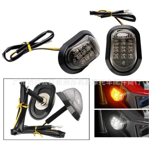 Smoked lens motorbike flasher for kawasaki honda suzuki benelli vespa yamaha LED motorcycle turn signal light moto flasher part