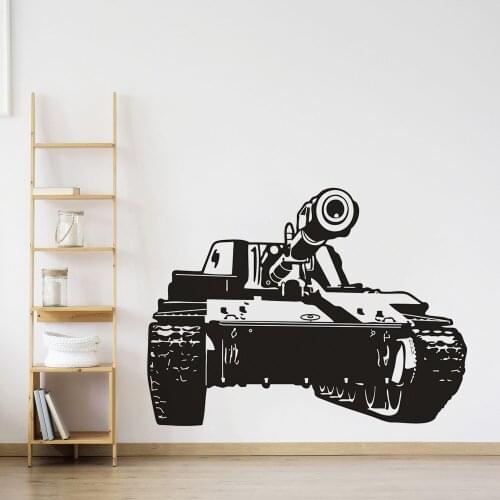 Military Troops Tank Wall Decal Military Tank Vinyl Wall Sticker Wall for Home Boys Bedroom Decor Military Design Decals B371