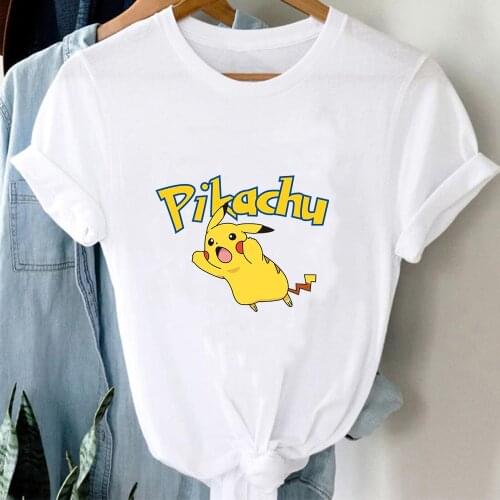 Pokemon Woman T-shirts Short Sleeve Kawaii Anime Summer Clothes Mens T-shirt Cartoon Women Tee Casual T Shirt Women Clothes Top