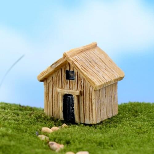 ZOCDOU 1 Piece Wood House Room Classic Wooden Home Building Village Seclusion Crafts Figure Ornament Miniatures DIY Decoration