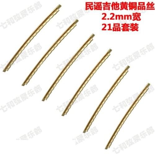 1 Set Brass Acoustic guitar fret wire 21 Pcs/set, Width 2.2mm Free shipping,Guitar Fingerboard line fret wire