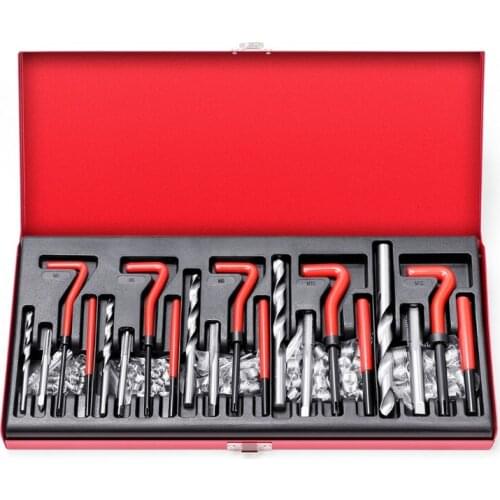 131 Pcs Metric Thread Repair Tool Drill Helicoil Repair Kit for Repairing M5 M6 M8 M10 M12 Internal Screw Holes