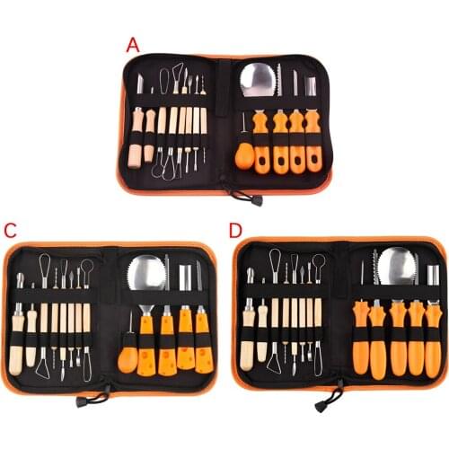 14Pcs Portable Halloween Pumpkin Sculpting Kit Holiday Carving Tool Perfect Pumpkin Decorations Knife Set