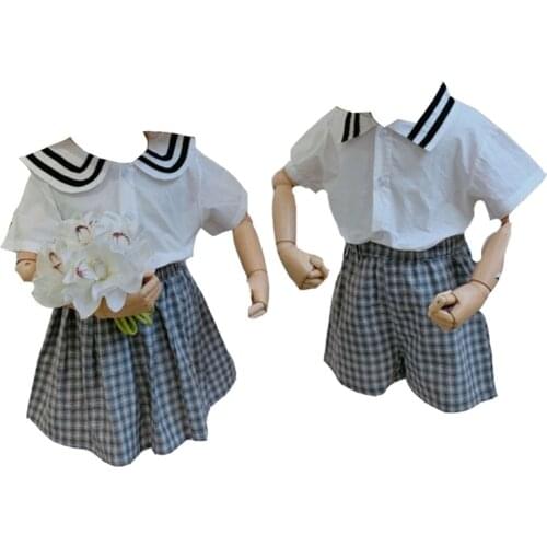 2021 Boys and Girls School Style Suit Brother and Sister Clothing Sets Baby Girl Clothes Childrens Clothing for Teenagers 5-10y