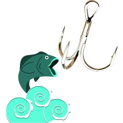 2021 Barbed Anchor Fishing Hooks Treble High Carbon Steel Material Fishing Hooks Fresh Water Ocean Fishing Hooks Sharp Fishhooks