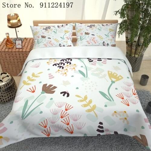 3D Cartoon Printing Bedding Set For Kids Babies Duvet Cover Cactus Quilt Cover Dinosaur Bedclothes Microfiber Bed Linen Set