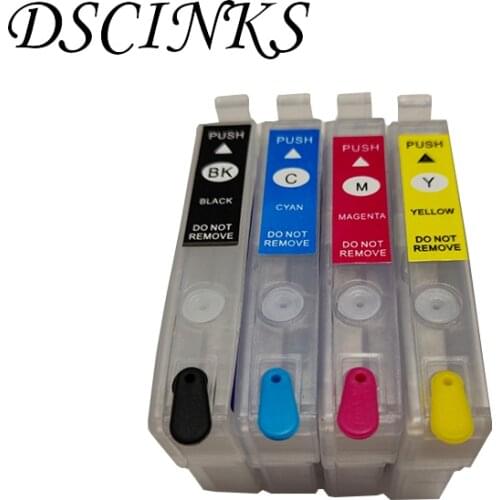 4colors T0881 DG-Refilable cartridge with reset chip T0881 For Epson Stylus CX4400 CX4450 CX7400 NX200 NX400 NX100 NX115 printer