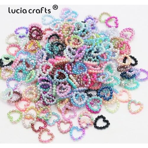 100pcs 11mm Heart Shaped AB Color Imitation Pearls Loose Beads DIY Jewelry Crafts Phone Scrapbook Sewing Grament Decor F1035
