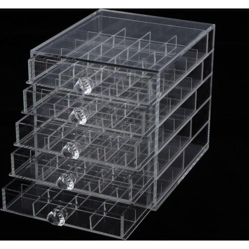 5 Layer Acrylic Nail Art Makeup Container Jewelry Storage Box Organizer Case