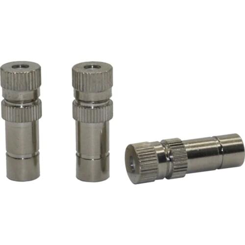 50 Pcs 0.2-0.6mm Slip Lock Quick-connect 8mm Low Pressure Copper Anti-drip Fog Misting Nozzles 5~20Bar Irrigation Sprinklers