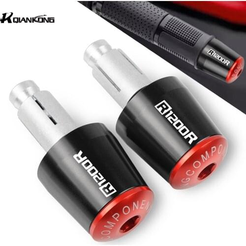 7/8mm CNC Aluminum Motorcycle Hand Bar End Handlebar Handle Grips Caps For BMW R1200R R 1200 R ABS 2006-2014 2013 2012 2011 2010