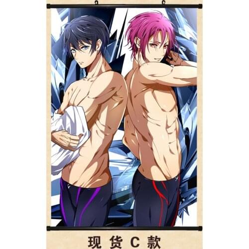 Anime Free! - Iwatobi Swim Club Rin Matsuoka & Hazuki Nagisa & Ryugazaki Rei Home Decor Wall Scroll Poster Decorative Pictures