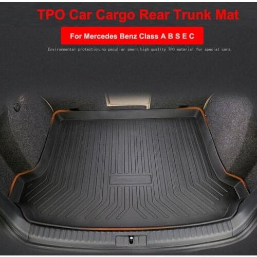 TPO Car Cargo Rear Trunk Mat For Mercedes Benz Class GLC GLA CLA GLE CLS GLS ML GLK C E E-class 2019-2021 Anti-slip Accessories